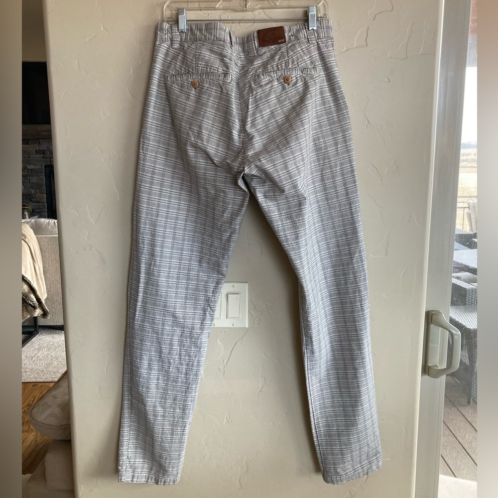 Quicksilver Sheringa Mix Chino Plaid Pants Tapered Fit Organic Cotton - Picture 8 of 14